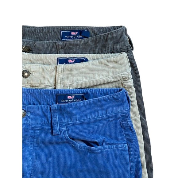 Vineyard Vines Other - Vineyard Vines Corduroy Men's 5 Pocket Pants 34 x 32 Zip Fly 3 Pairs